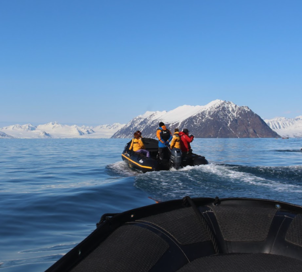 Enjoying time on the Zodiacs